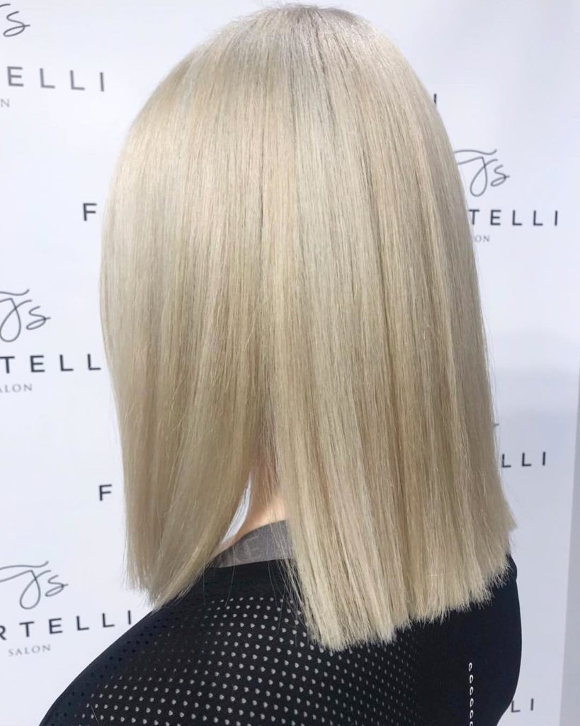 ash blonde platinum fortelli salon oakville ON