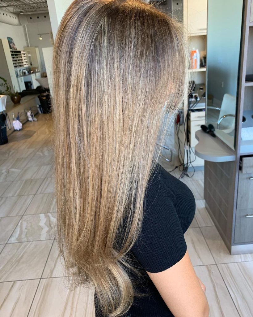 shadow root blonde highlights fortelli oakville ontario