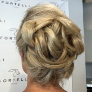 blonde wedding updo fortelli oakville