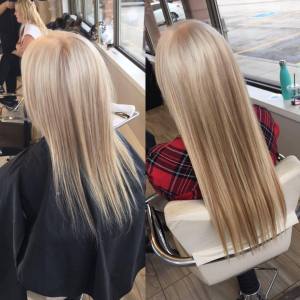 before-after-so-cap-hair-extensions-fortelli-salon-spa-oakville-ON