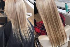 before-after-so-cap-hair-extensions-fortelli-salon-spa-oakville-ON